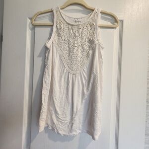 Maurices Cream Lace Tank Top Size XS Euc